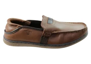 Pegada Bevan Mens Comfortable Leather Loafers Shoes Made In Brazil Trendy Appeal
