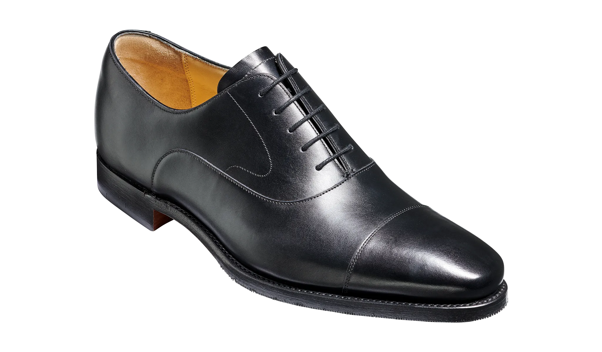 Neutral Tone Wedge Sole Wright - Black Calf