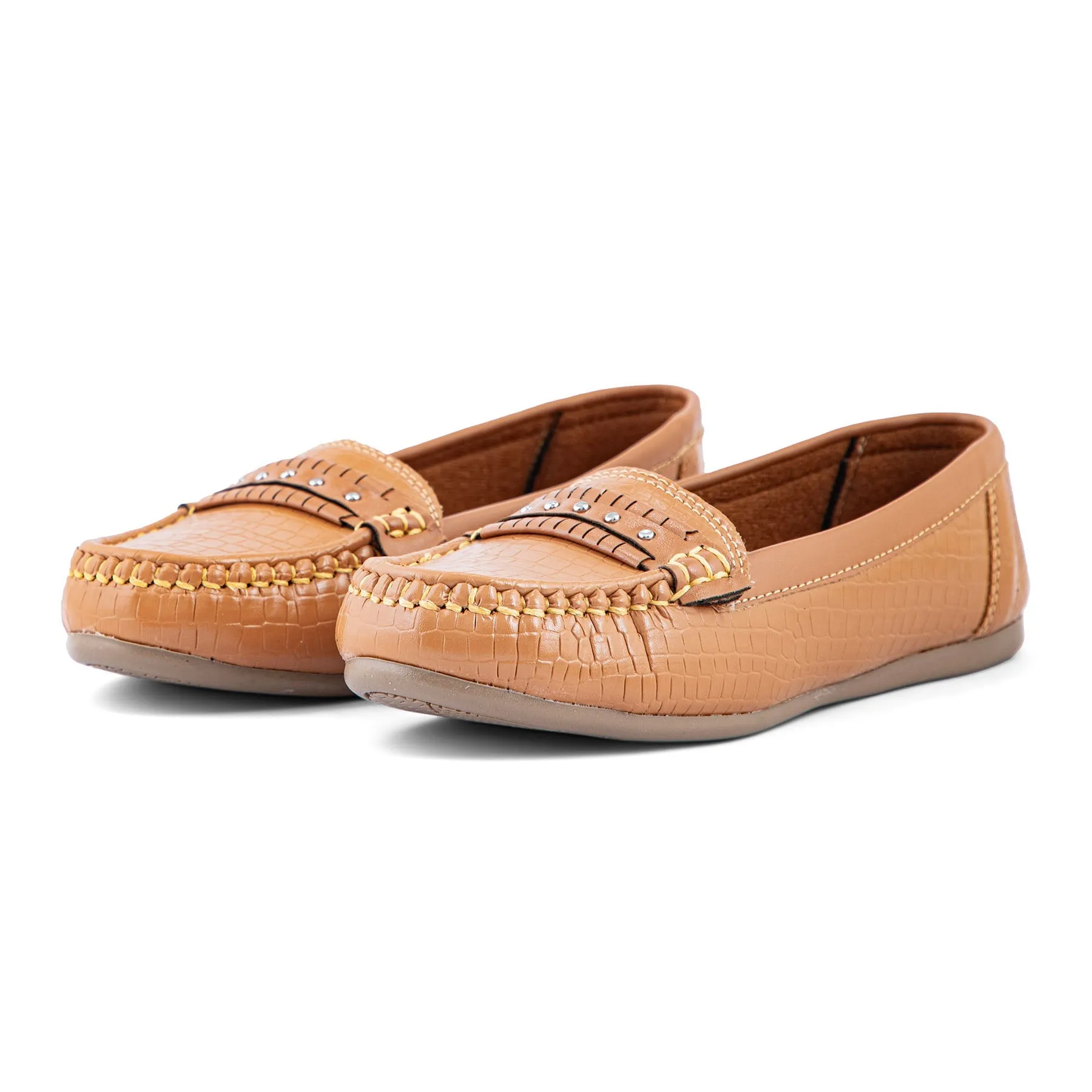 Mustard Moccasin WN4323 Trendy Shoes Slide On