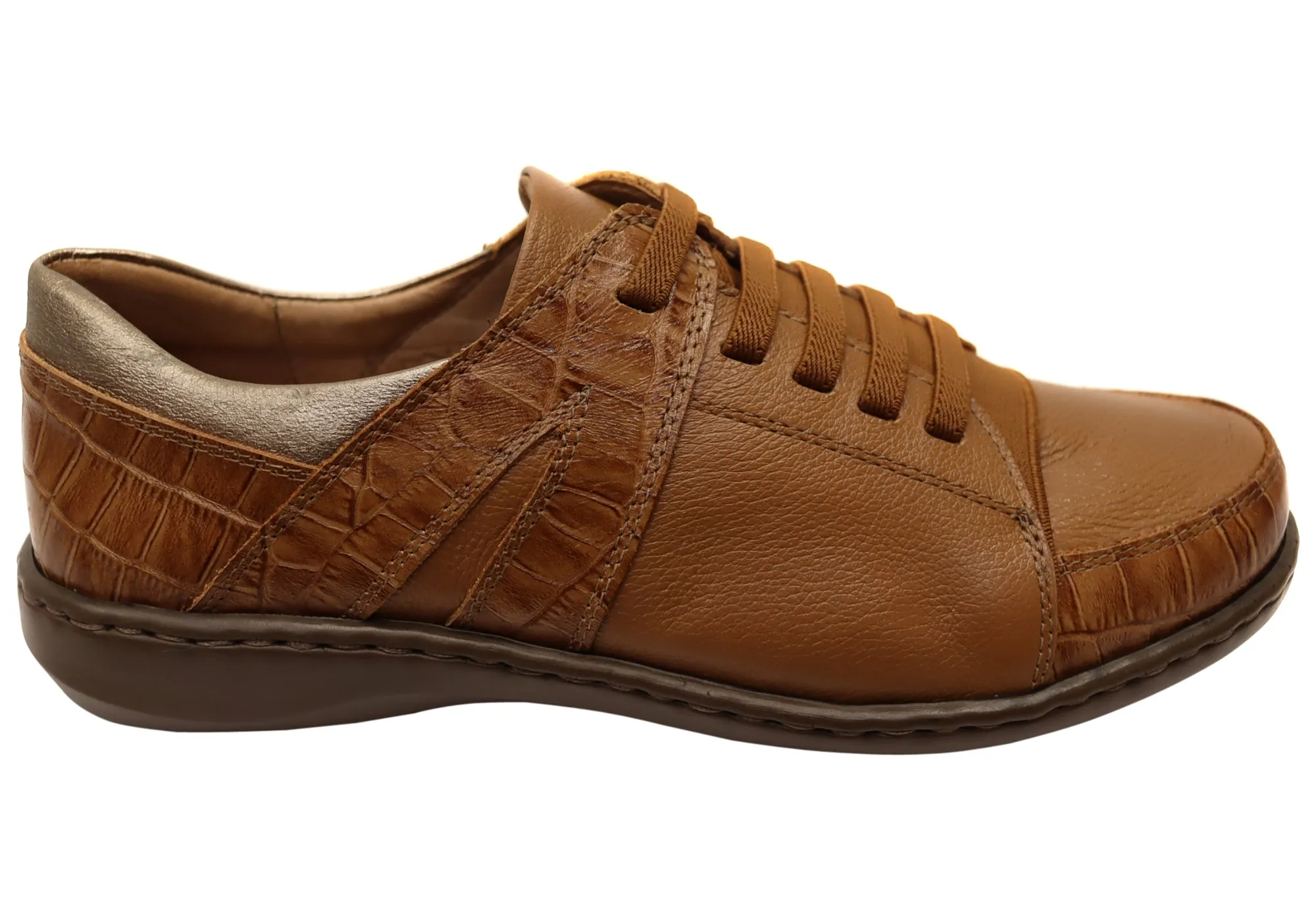 Opananken Valley Womens Comfortable Brazilian Leather Shoes Tone Play
