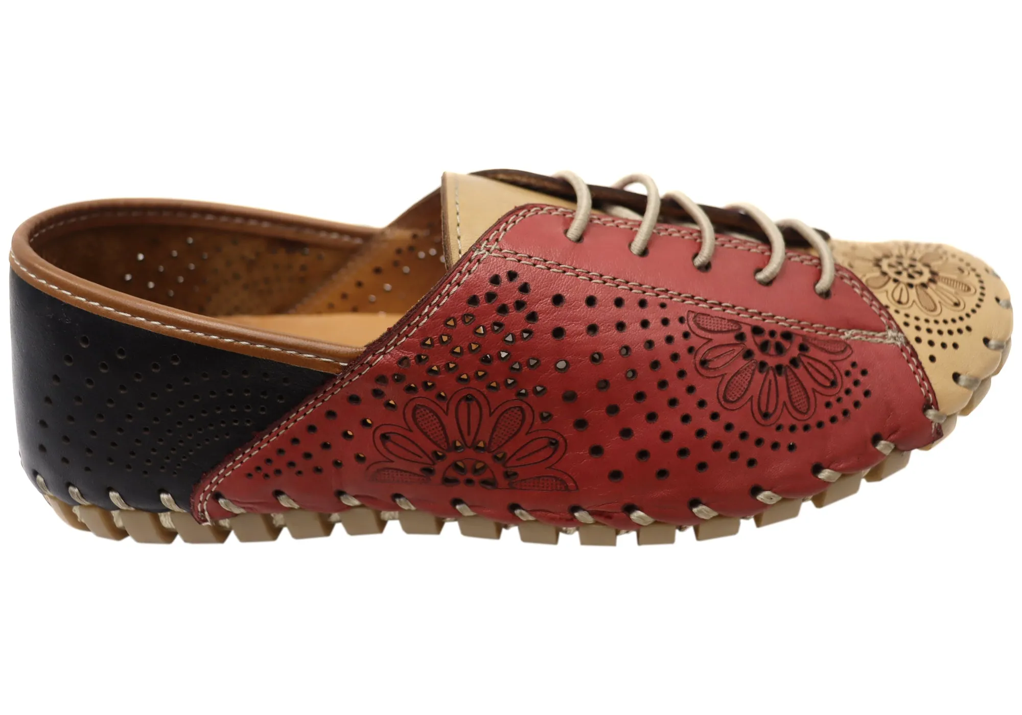 Orizonte Charmaine Womens European Comfortable Leather Shoes Field Power Planet Mood