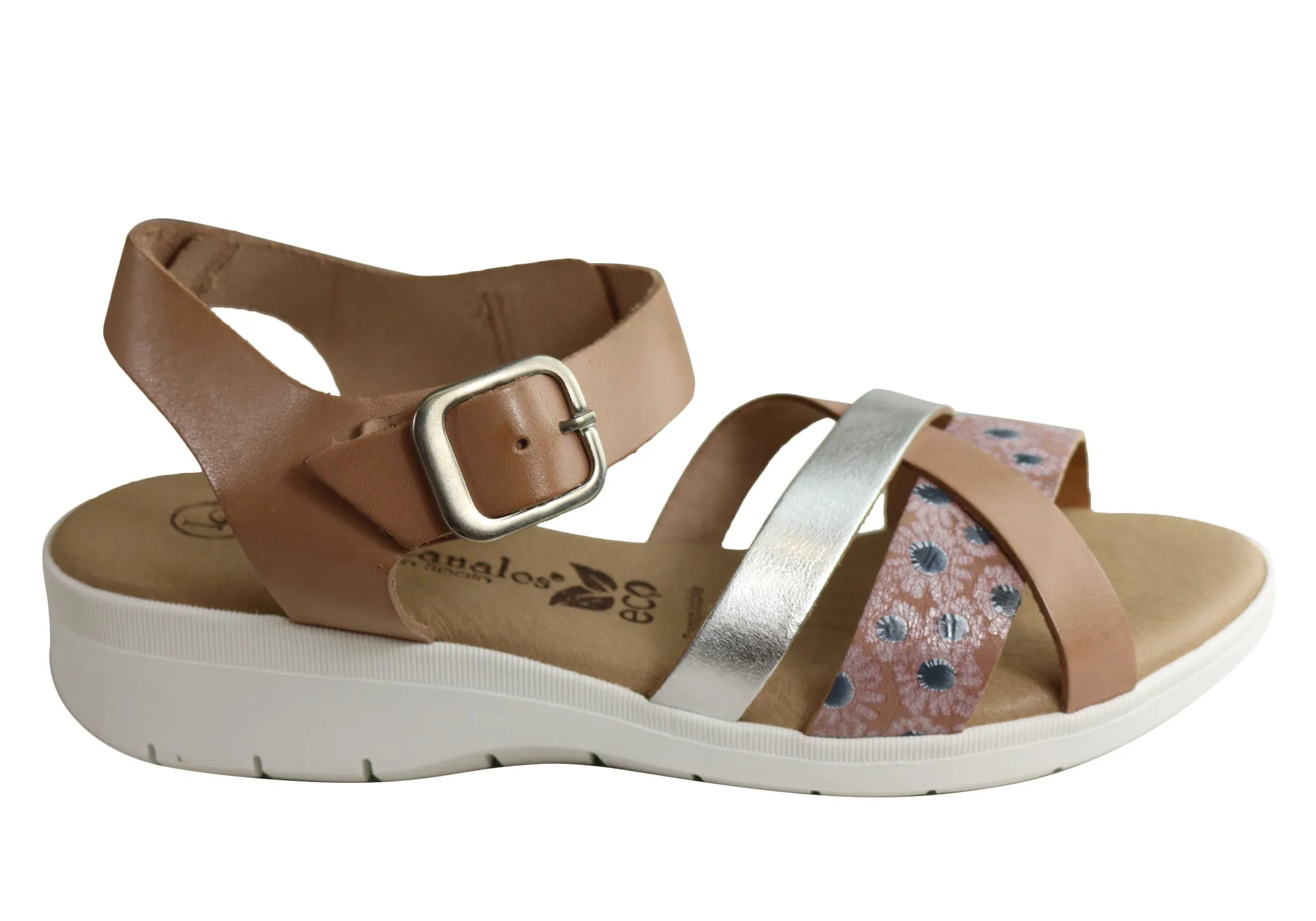 adjustable fit shoes Comfy Sandals for Travel Lola Canales Daisy Womens Comfortable Leather Sandals Made In Spain