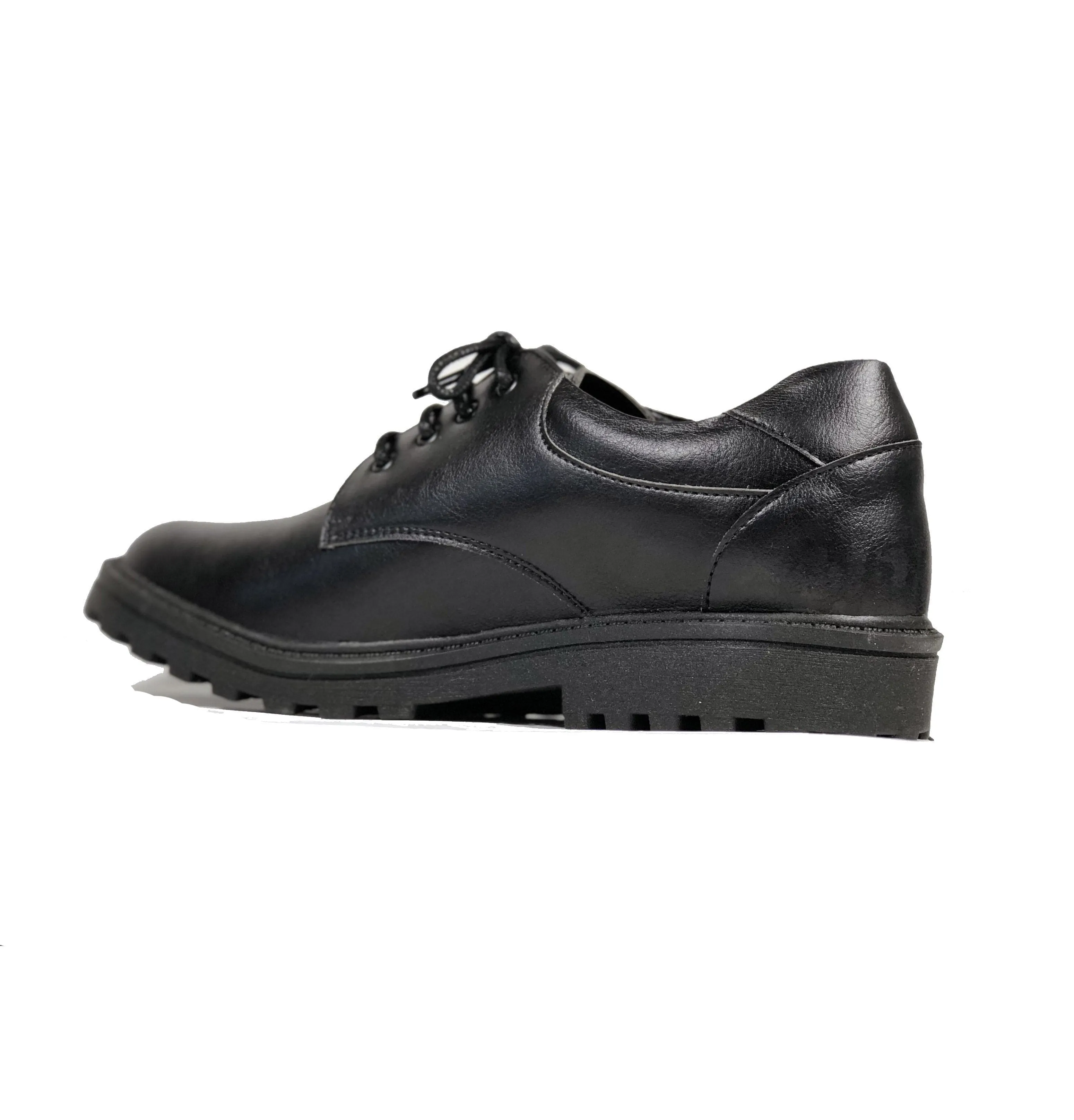 Star Shine Power Base Classic Derby vegan school shoe by Vegan Style - black
