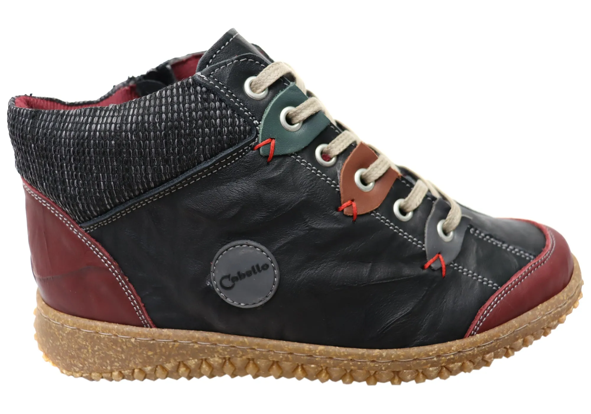 Biking Trip Protective Finish Mountain Climber Cabello Comfort 6771-303 Womens European Comfort Leather Ankle Boots