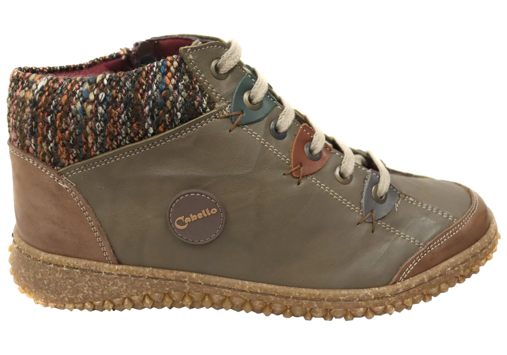 Cabello Comfort 6771-303 Womens European Comfort Leather Ankle Boots Walk Friendly