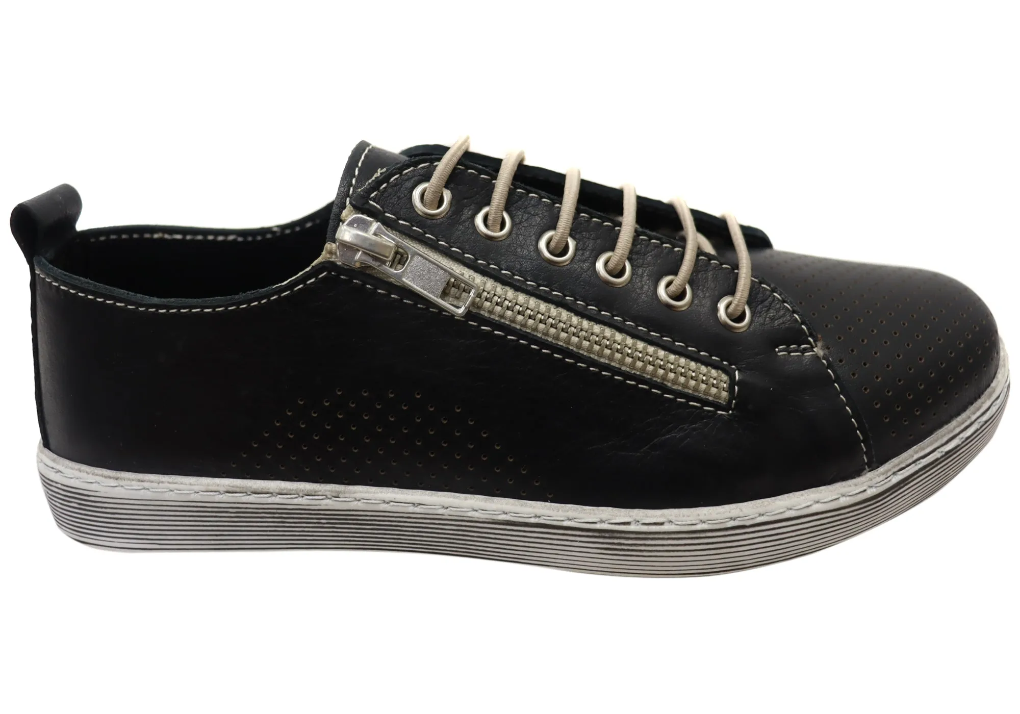 Orizonte Iris Womens European Comfortable Leather Casual Shoes Slip Resistant All Weather