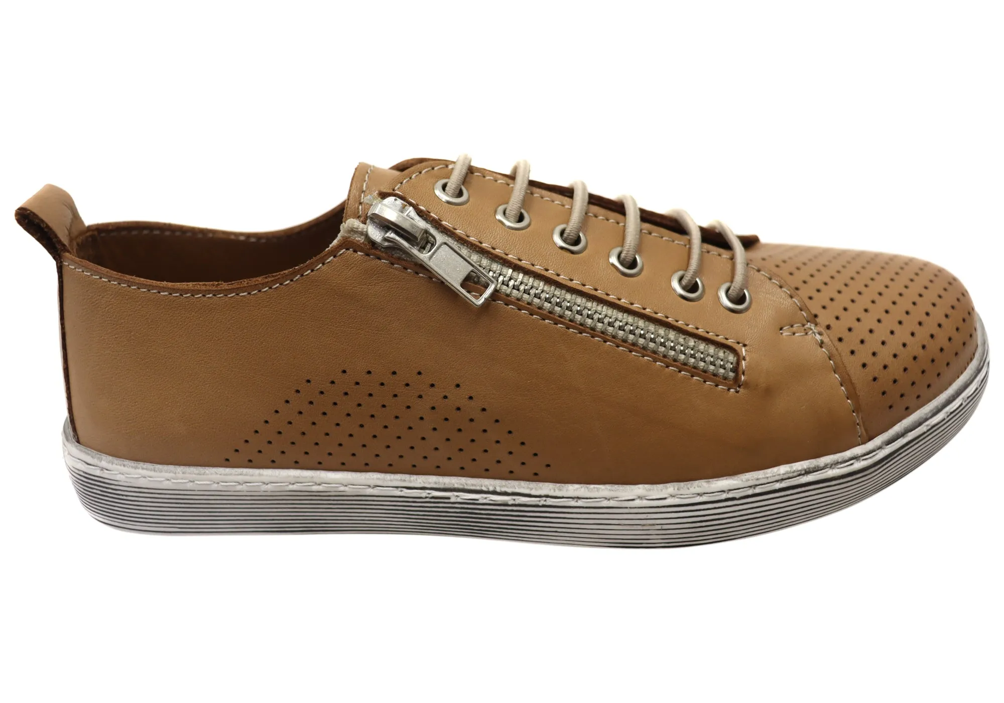 High Top Cushioned Orizonte Iris Womens European Comfortable Leather Casual Shoes