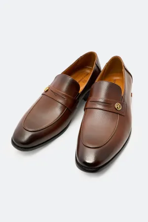Neutral Style Brown Formal Moccassins Shoes