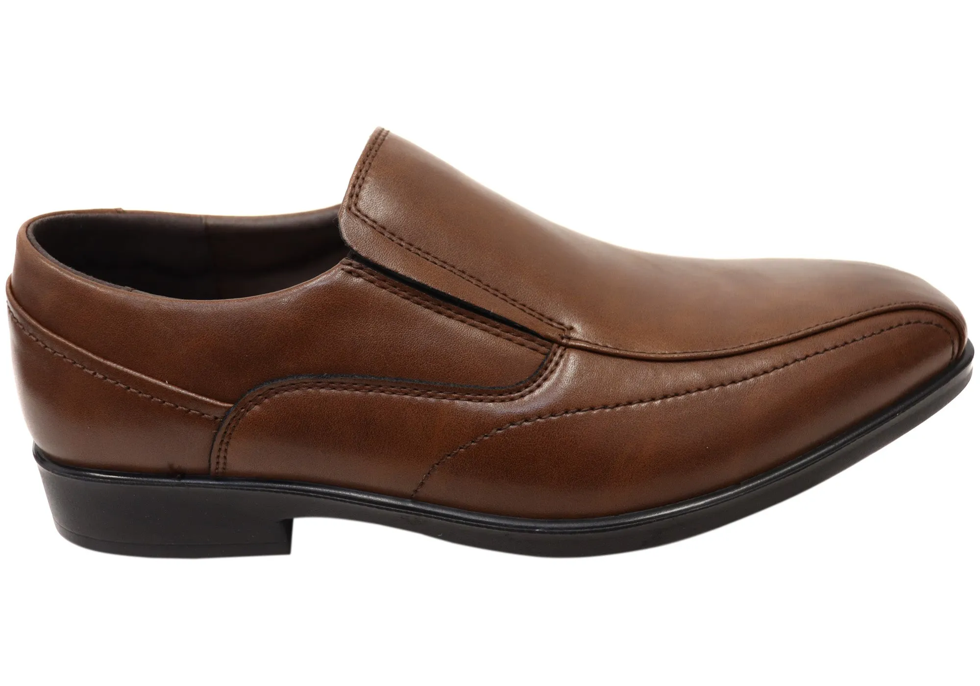 Explorer Mens Russell Leather Comfortable Slip On Dress Shoes Versatile Footwear