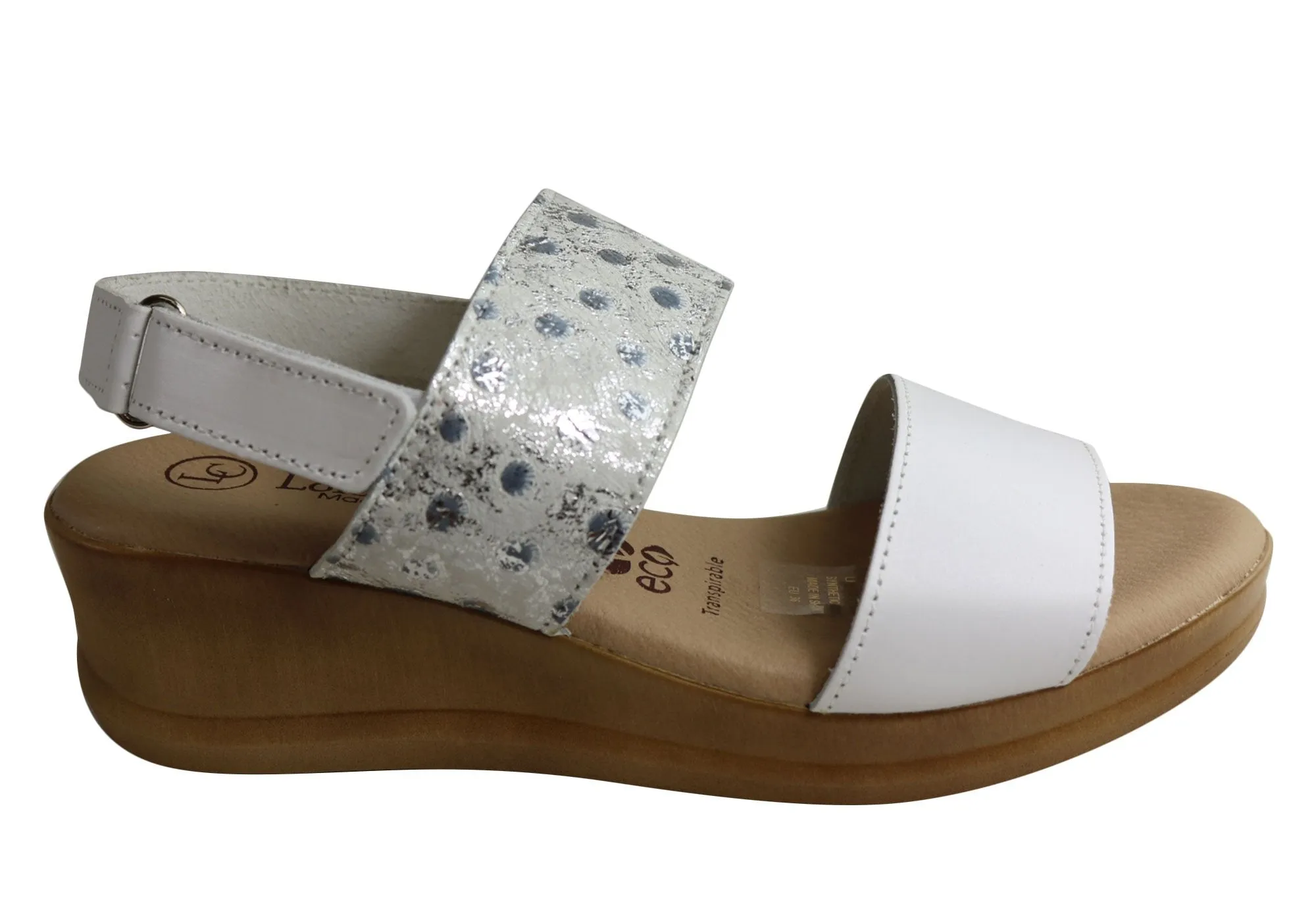 Lola Canales Ava Womens Comfort Leather Wedge Sandals Made In Spain clean design