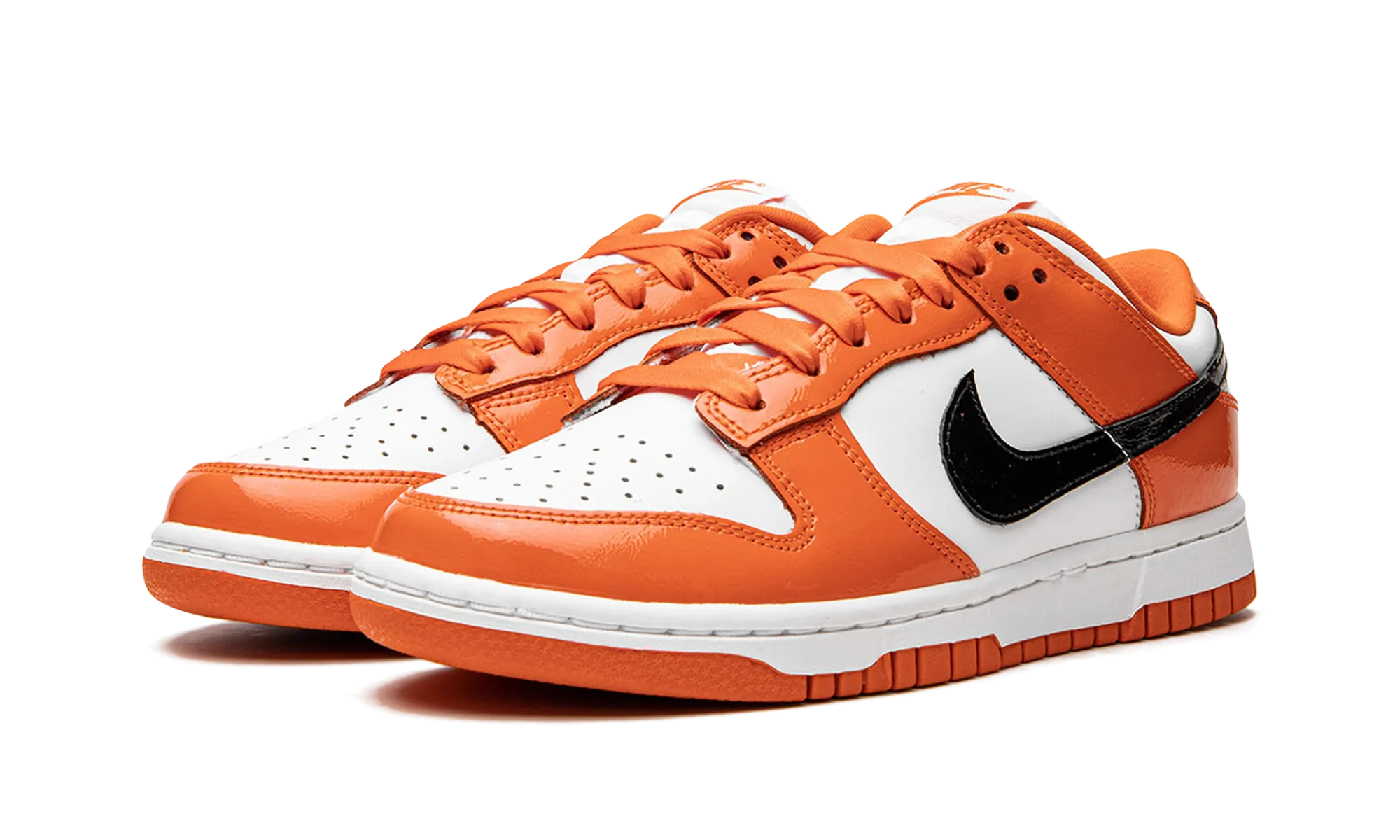 Fashionable Comfort DUNK LO MNS WMNS "Orange / Black Patent Leather"