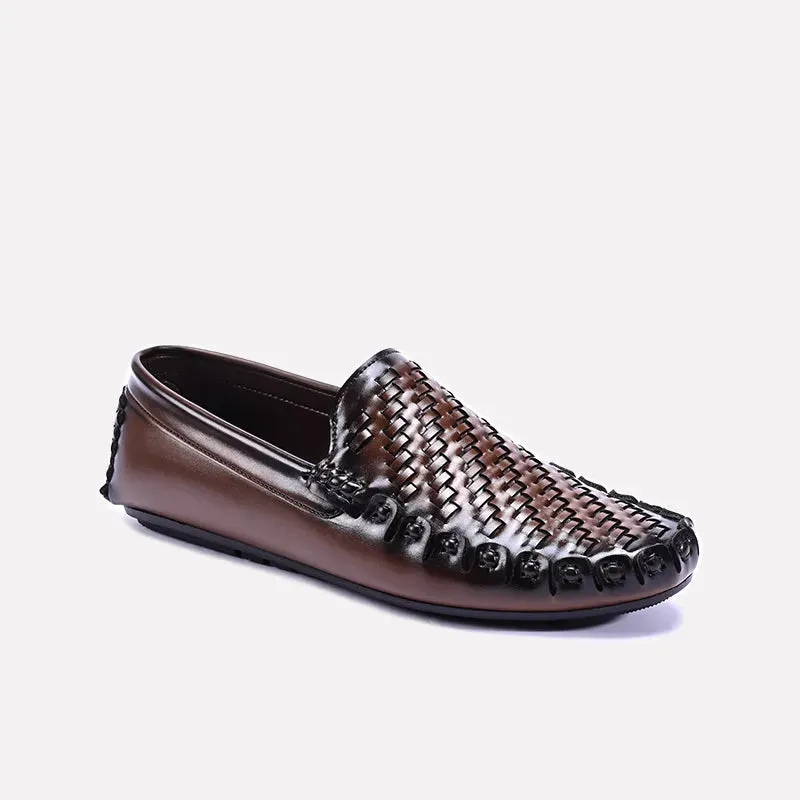 Vault Brown Textured Loafers 0130884 Guide Hike