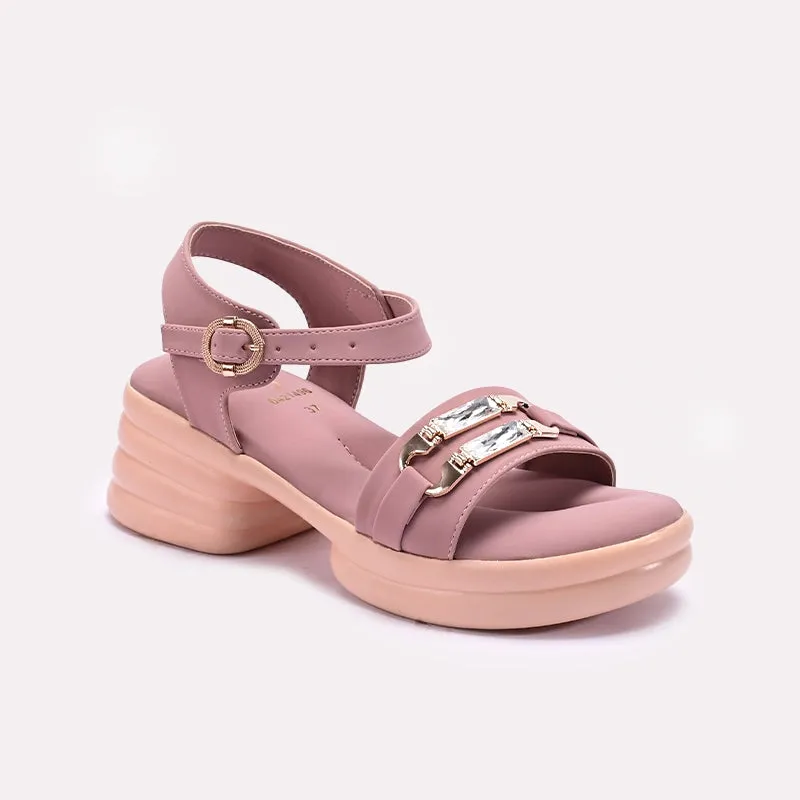 Multi Shade Peach Platform Sandals 0421496