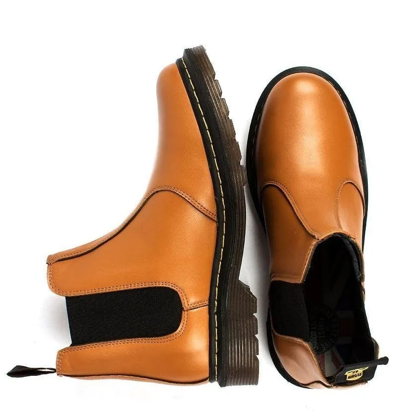 'Brick Lane' vegan Chelsea boot by King55 - brown Heavy Terrain Velvet Texture