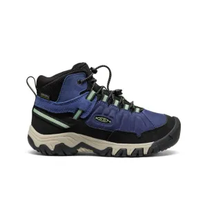 Storm Wear Comfortable bend Big Kids' Targhee IV Waterproof Hiking Boot  |  Skipper Blue/Hemlock