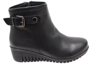 Orizonte Solange Womens European Comfortable Leather Ankle Boots Reinforced Form Trail Exploration