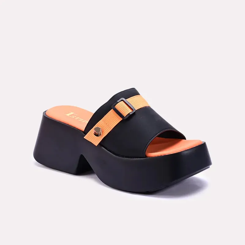 Hot Mood Classic Base Delevingne Orange Chunky Casual Slippers 0412702