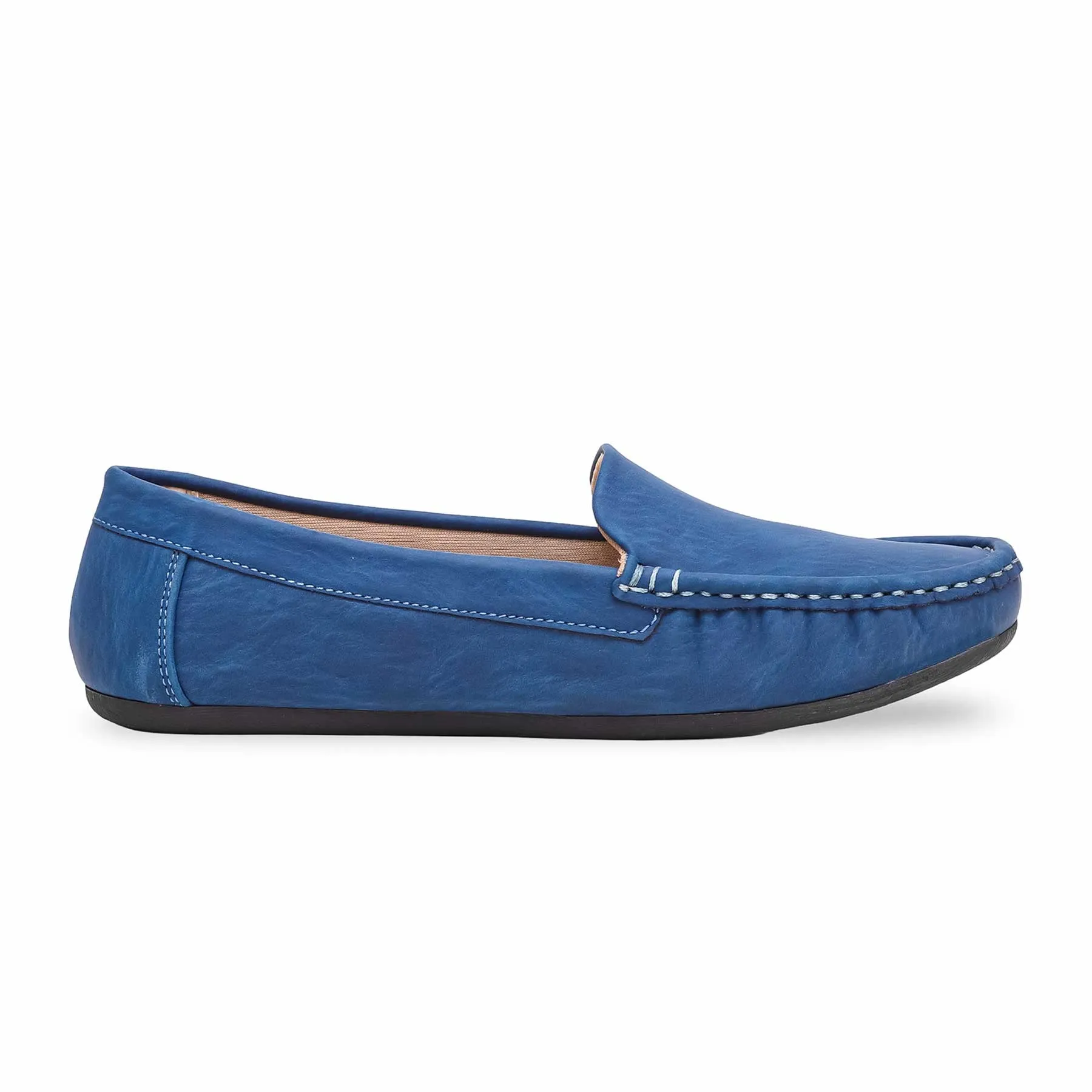 Women's Blue Moccasin WN4409 Leisure Comfort Slim Shape