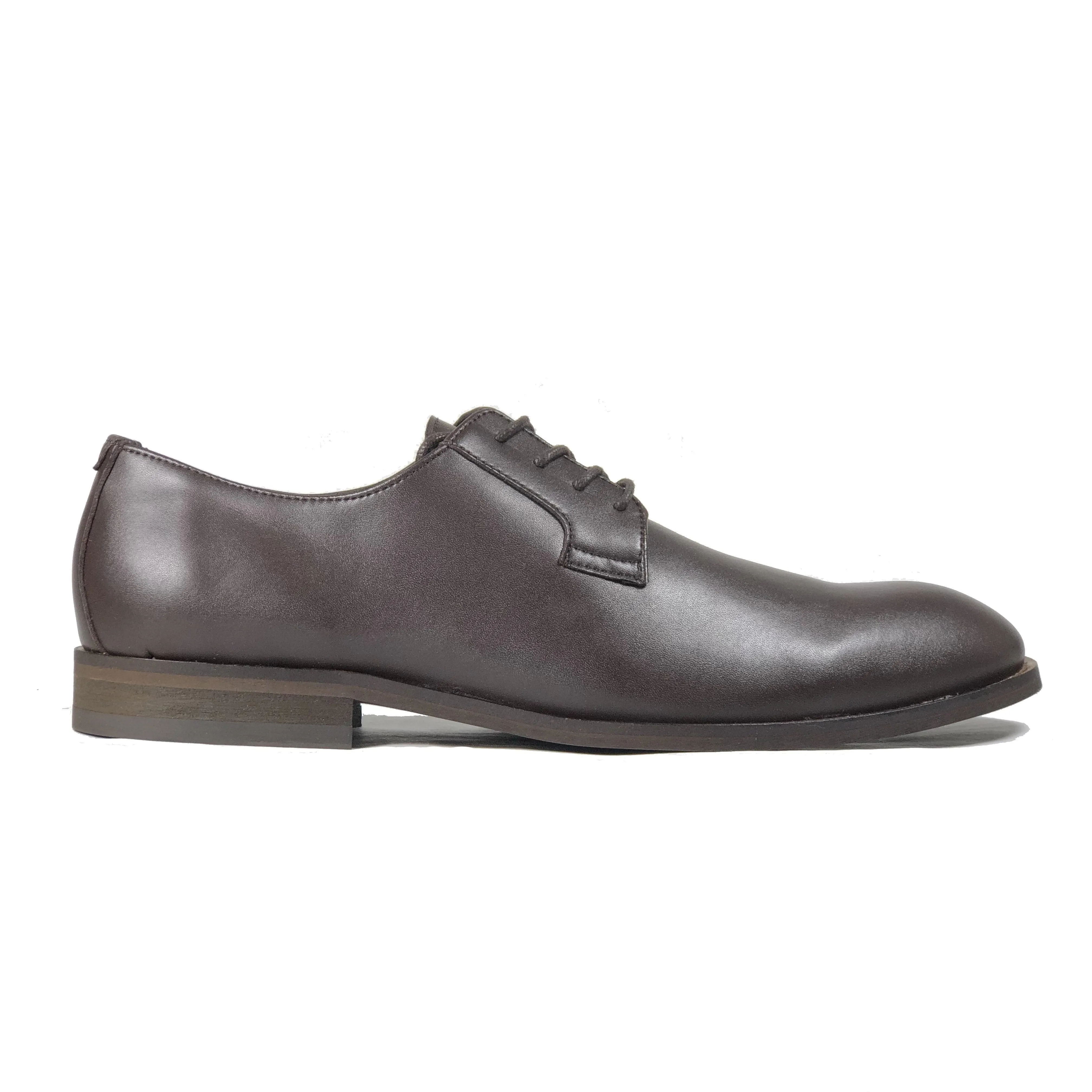 'Gideon' classic vegan derby round toe by Zette Shoes - dark chestnut Season Ease Nordic Tone