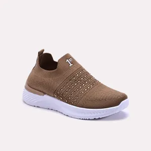 Reinforced Toe Guard Comfort Flex Fiora Brown Slip On Sneakers 0440747