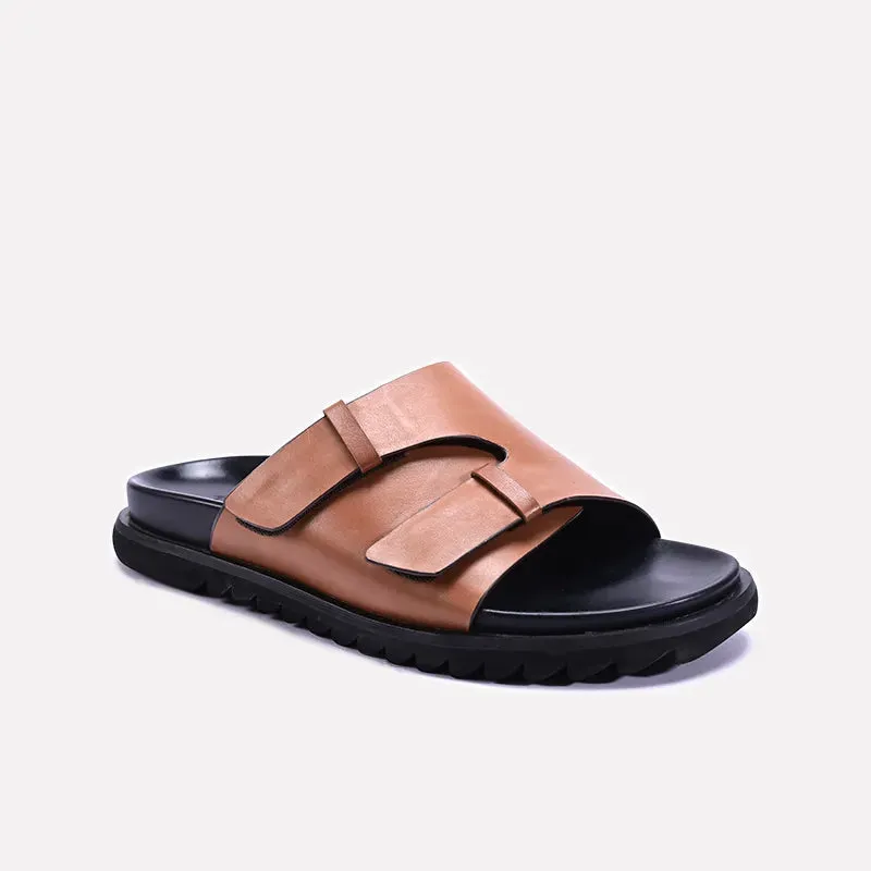 EVA sole No-Slip Comfort Brown Comfy Mens Slides 0151048