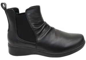 Hush Puppies The Boot Womens Comfortable Leather Ankle Boots Trail Support Cushioned Step Active Nomad