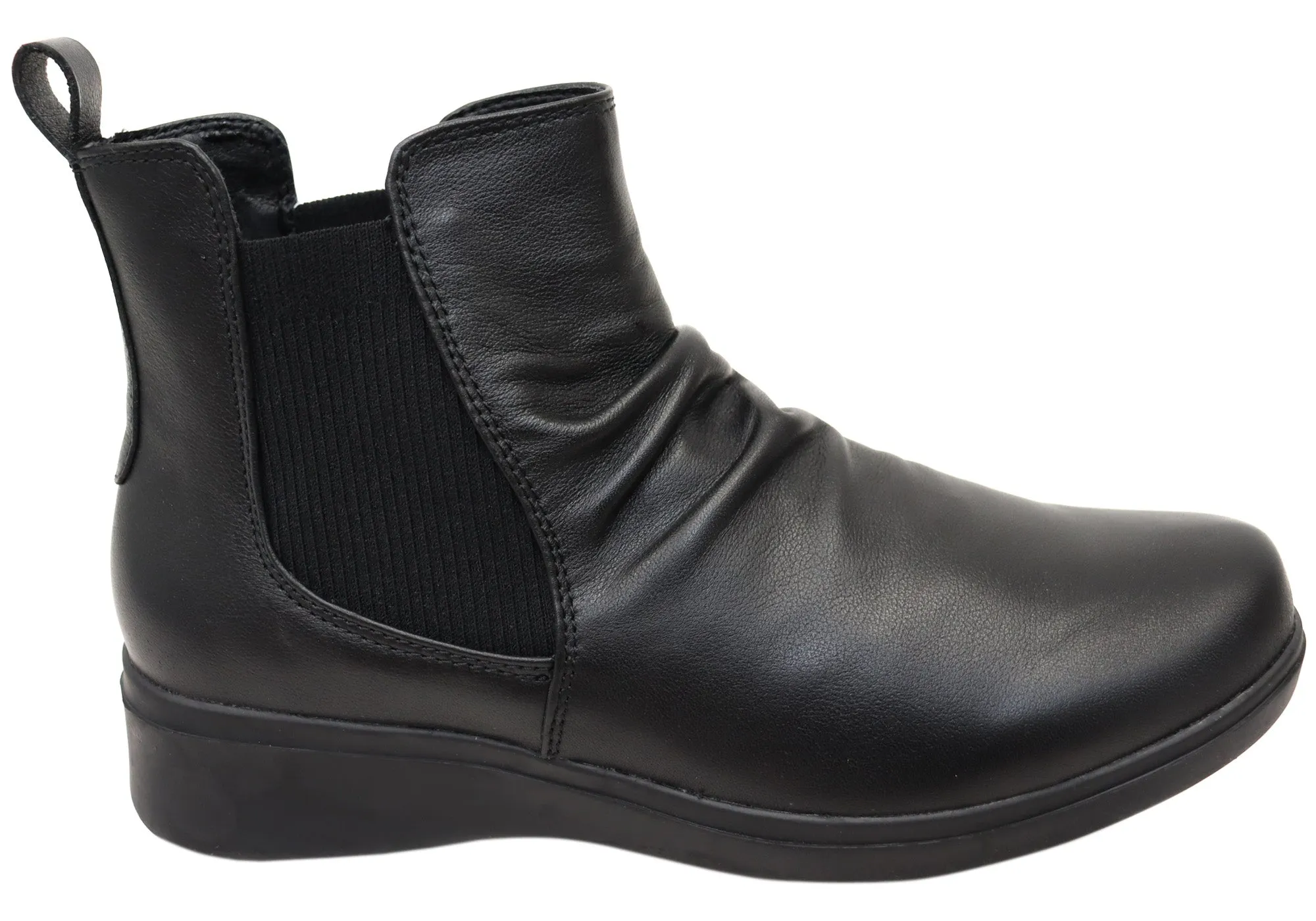 Hush Puppies The Boot Womens Comfortable Leather Ankle Boots Trail Support Cushioned Step Active Nomad