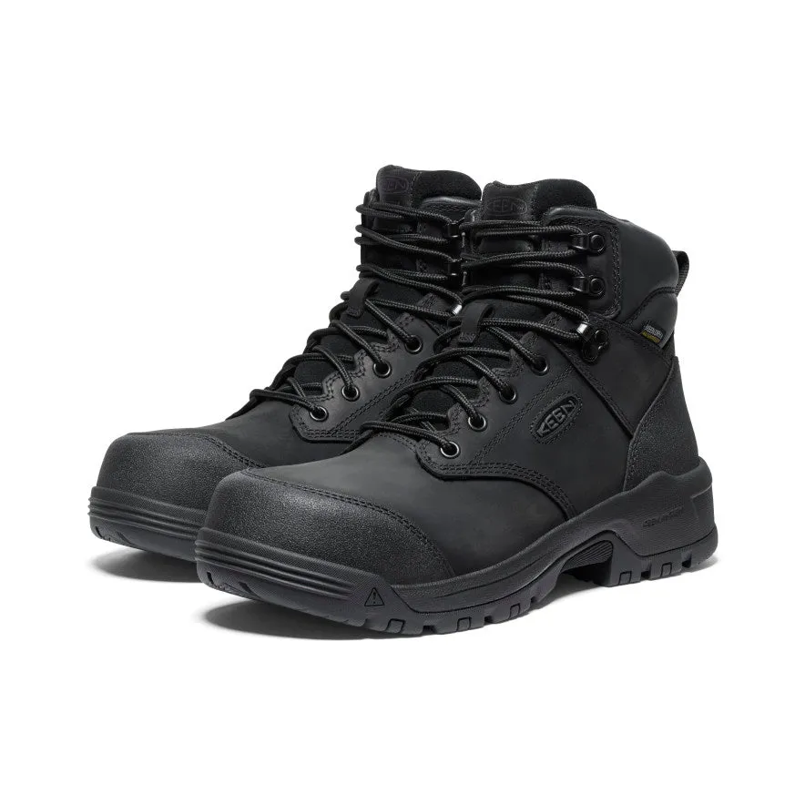 Nightclub Cushioned Step Active Nomad Men's Evanston 6" Waterproof Boot (Carbon Toe)  |  Black/Black