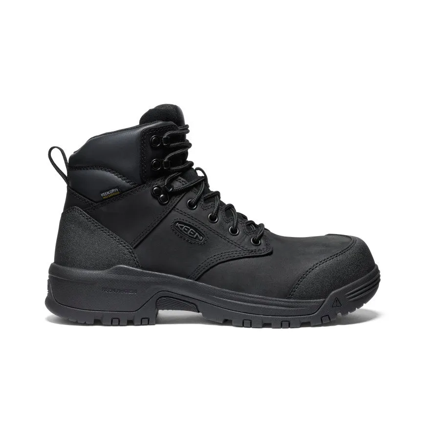 Lace-Up Design Men's Evanston 6" Waterproof Boot (Carbon Toe)  |  Black/Black