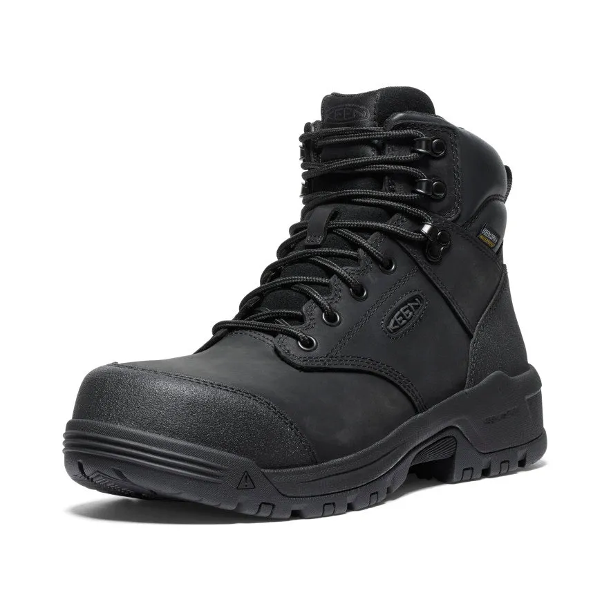 Retro feel quick-drying Men's Evanston 6" Waterproof Boot (Carbon Toe)  |  Black/Black