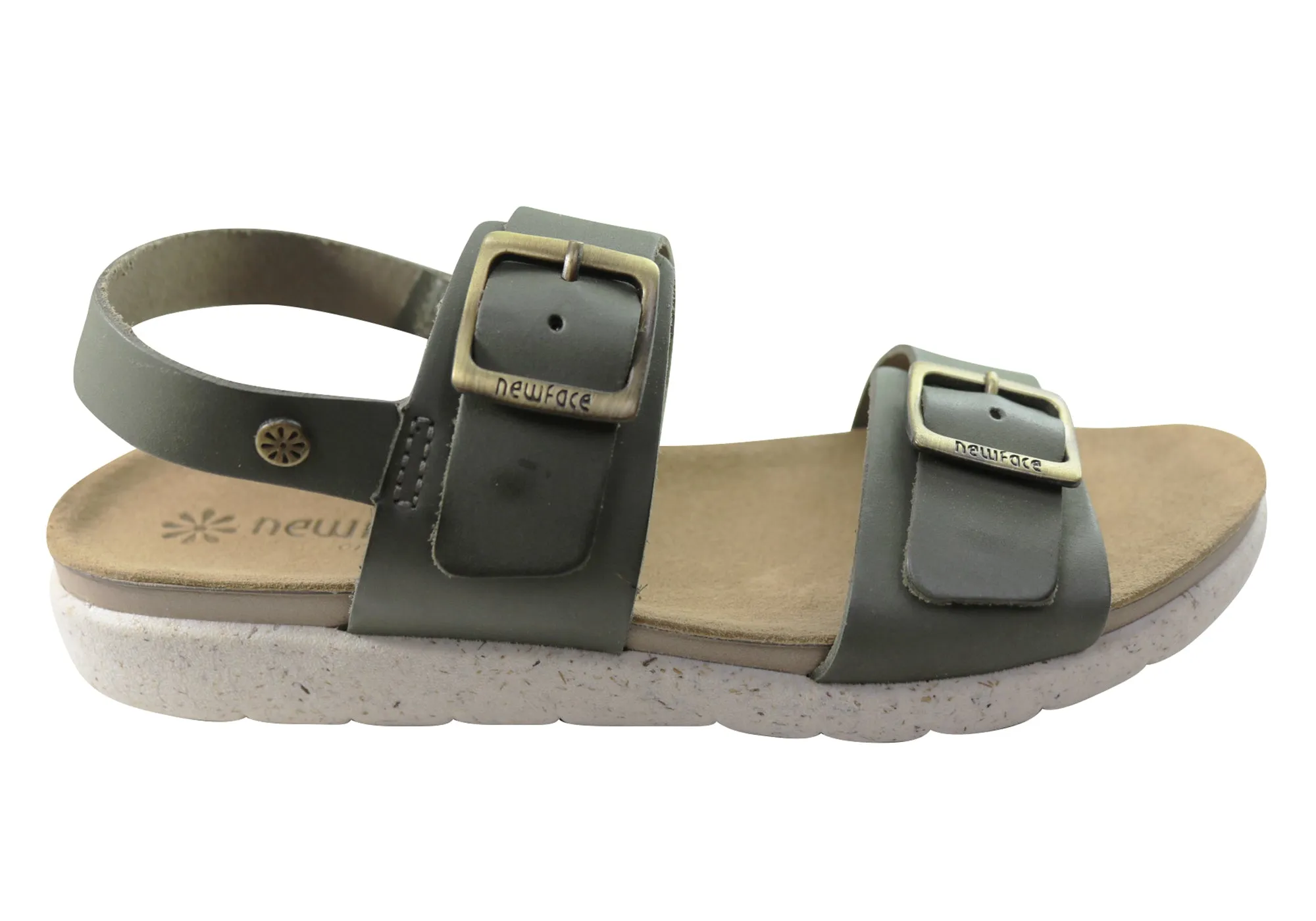 Orange Fun All-Age Fit New Face Valley Womens Comfortable Leather Sandals Made In Brazil