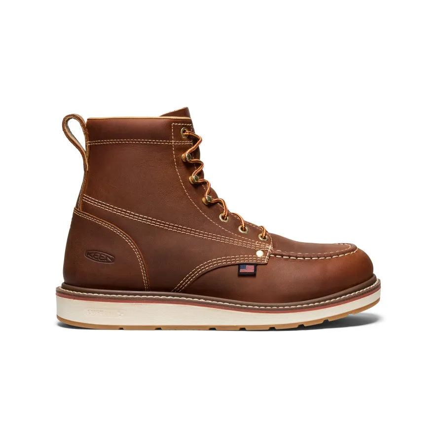 Men's Liberty 6" Boot (Soft Toe)  |  Leather Brown/Birch Cushioned Step Cold Climate