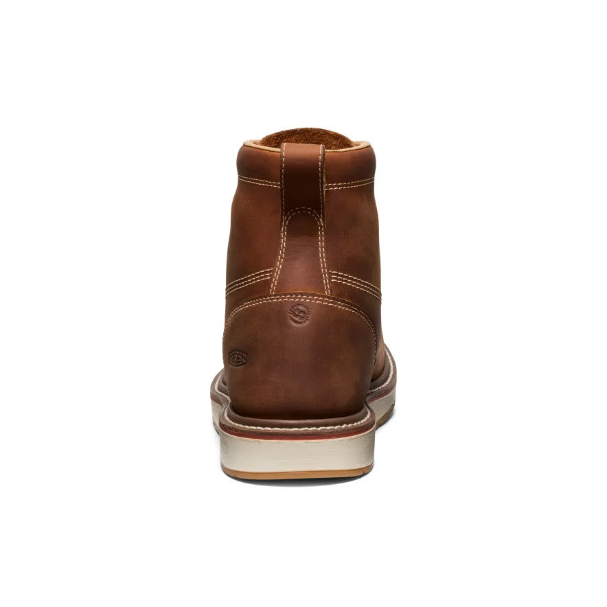 Thick sole Farm Life Men's Liberty 6" Boot (Soft Toe)  |  Leather Brown/Birch