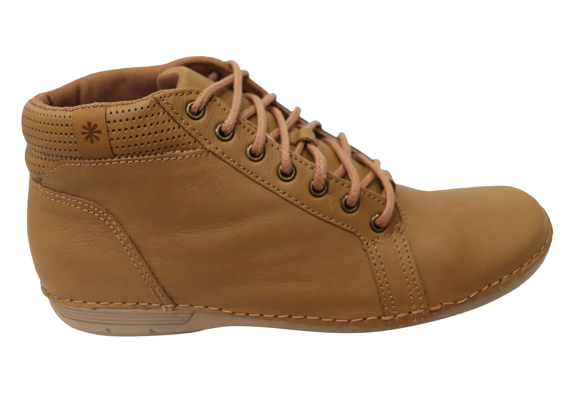 Cold Weather New Face Milena Womens Comfortable Leather Ankle Boots Made In Brazil