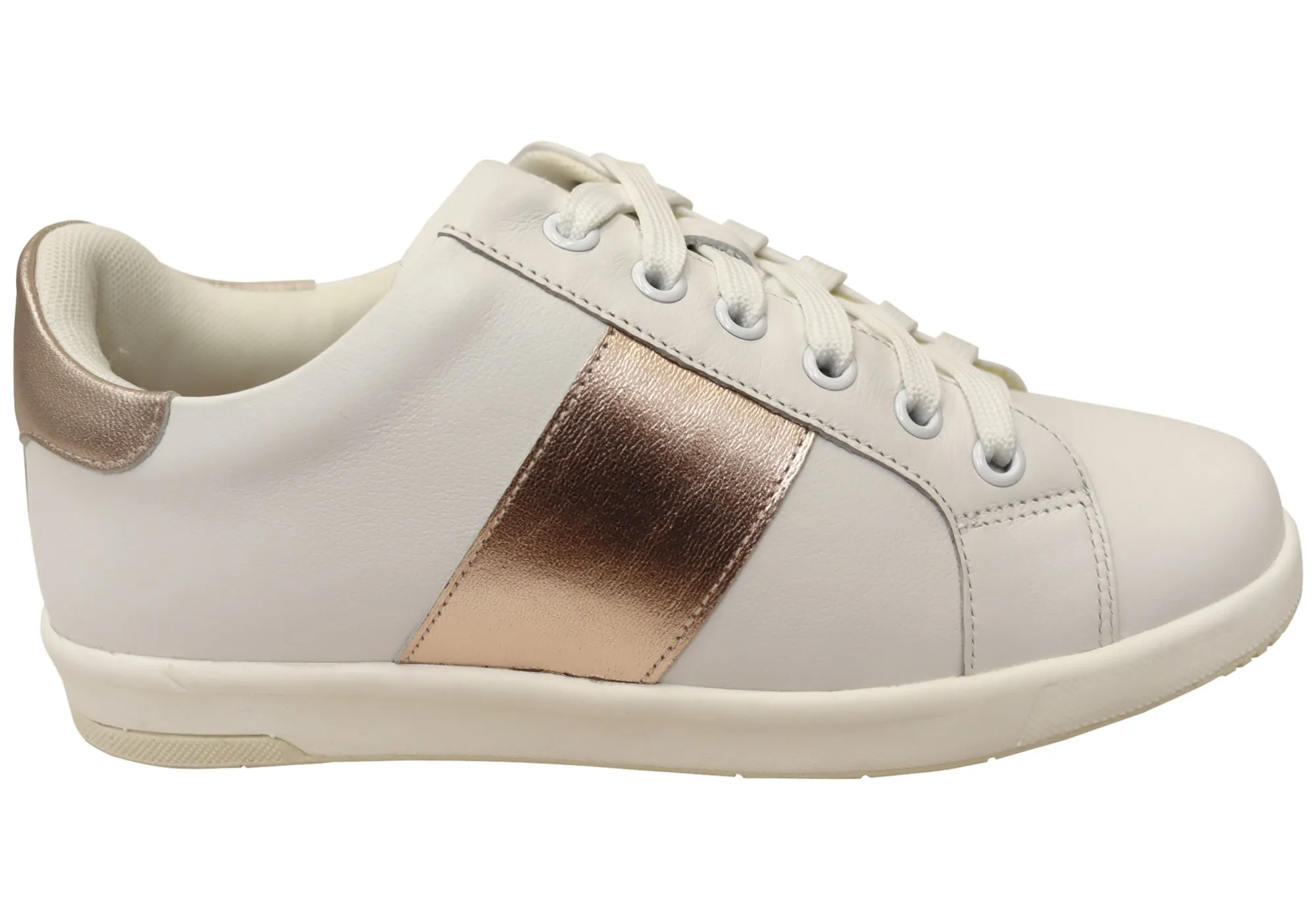 Florsheim Womens Comfortable Leather Crossover Lace To Toe Sneakers Free Soul