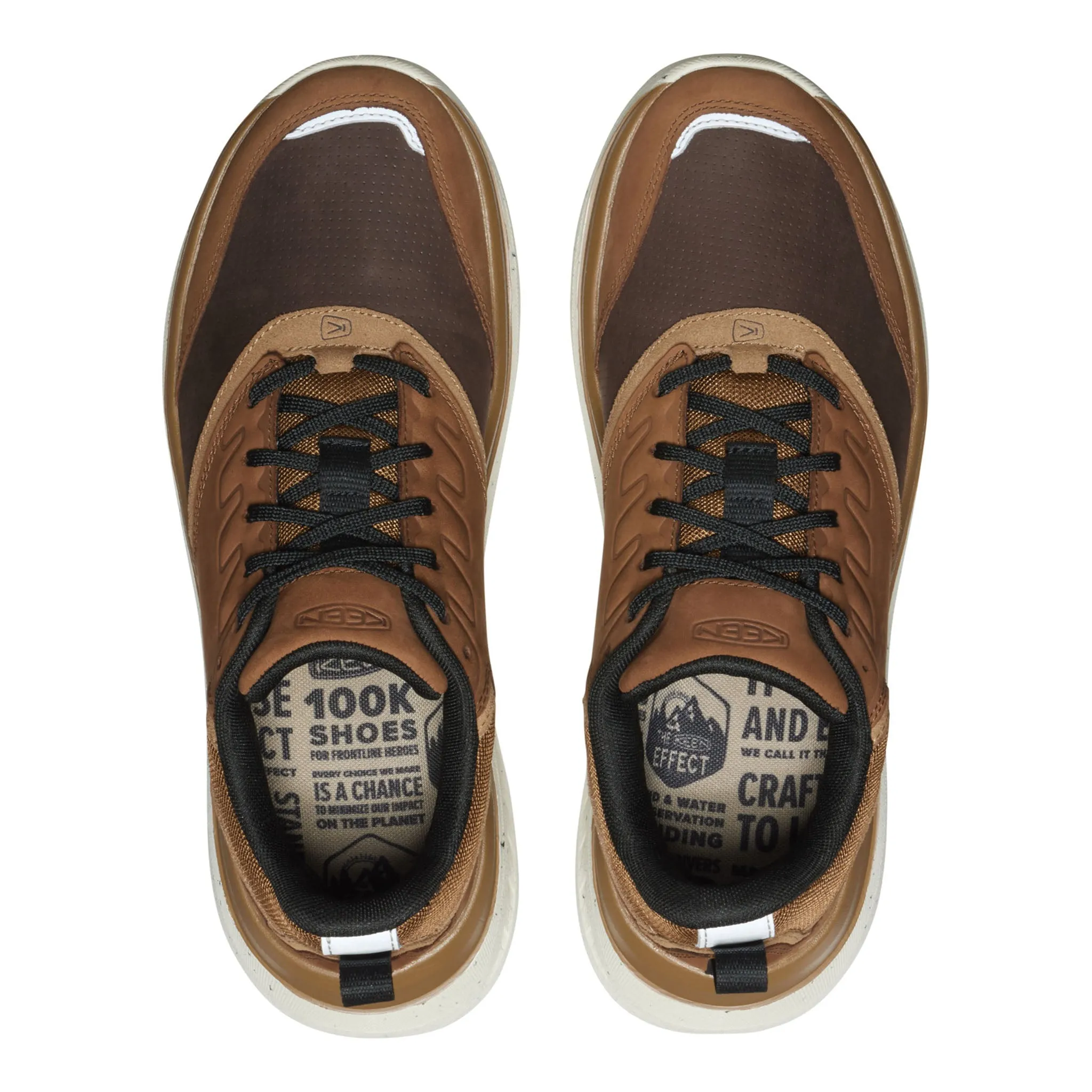 Men's WK400 Leather Walking Shoe Bison/Toasted Coconut Casual Stretch Fabric Travel Light