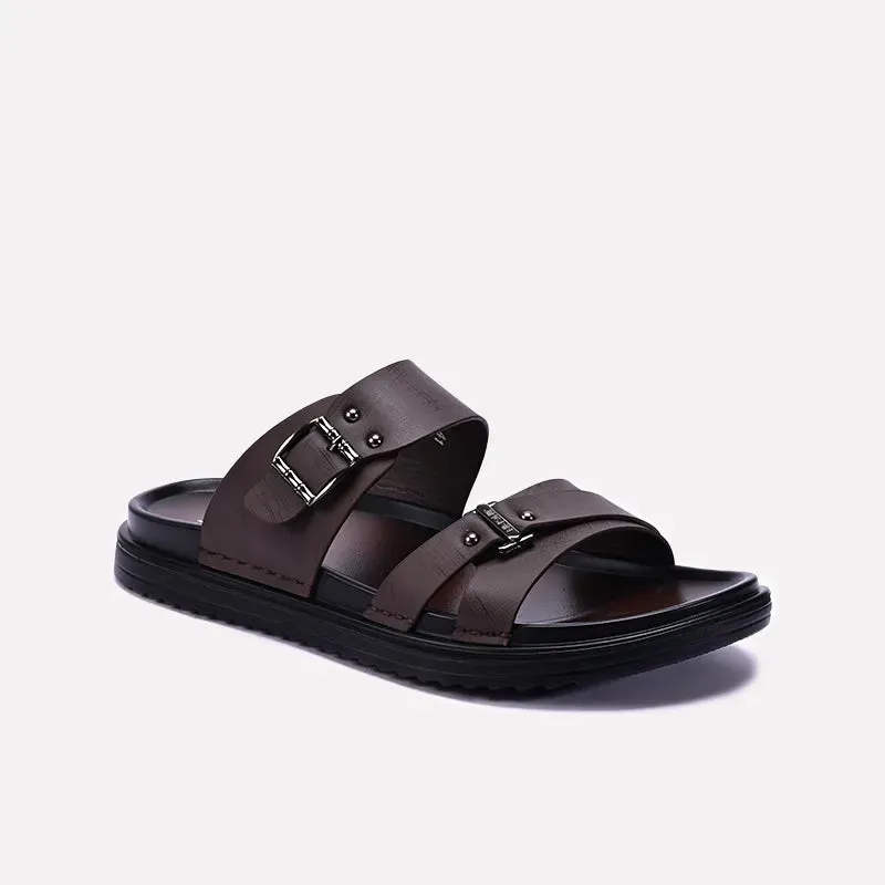 Brown Casual Slippers For Men 0150915 Comfortable Features