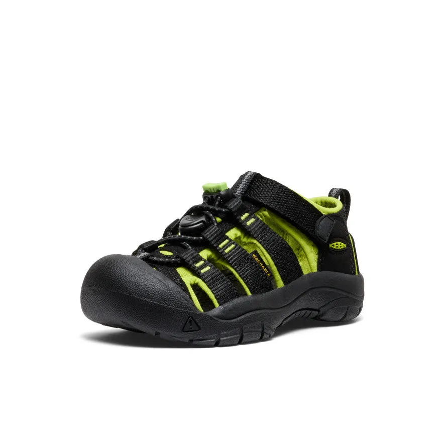Little Kids' Newport H2  |  Black/Lime Green Outdoor Walking Comfort