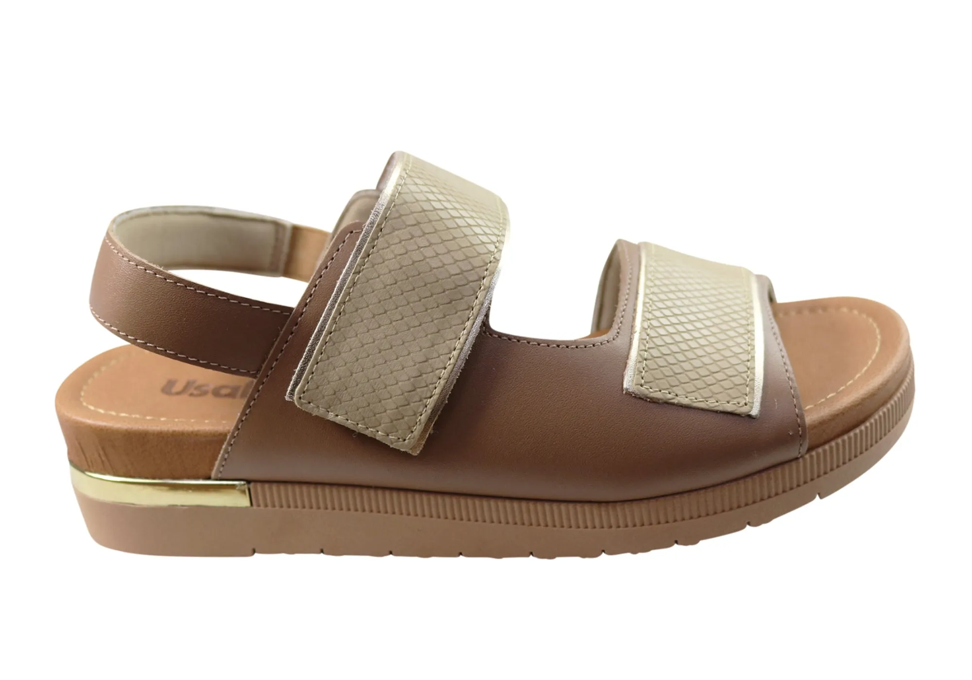 Sunny Mood Handmade Usaflex Hilda Womens Comfortable Leather Sandals Made In Brazil