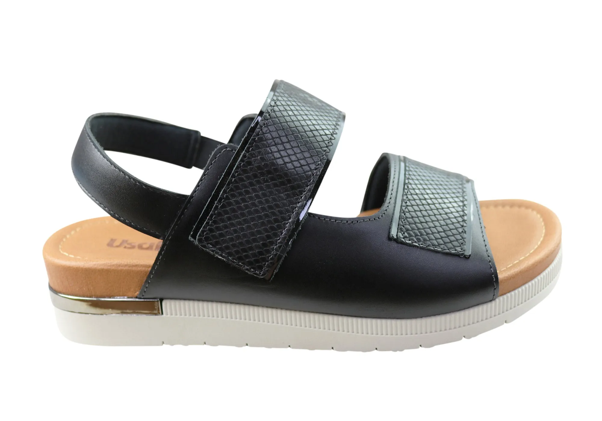 Everyday Wear flexible shoes Usaflex Hilda Womens Comfortable Leather Sandals Made In Brazil