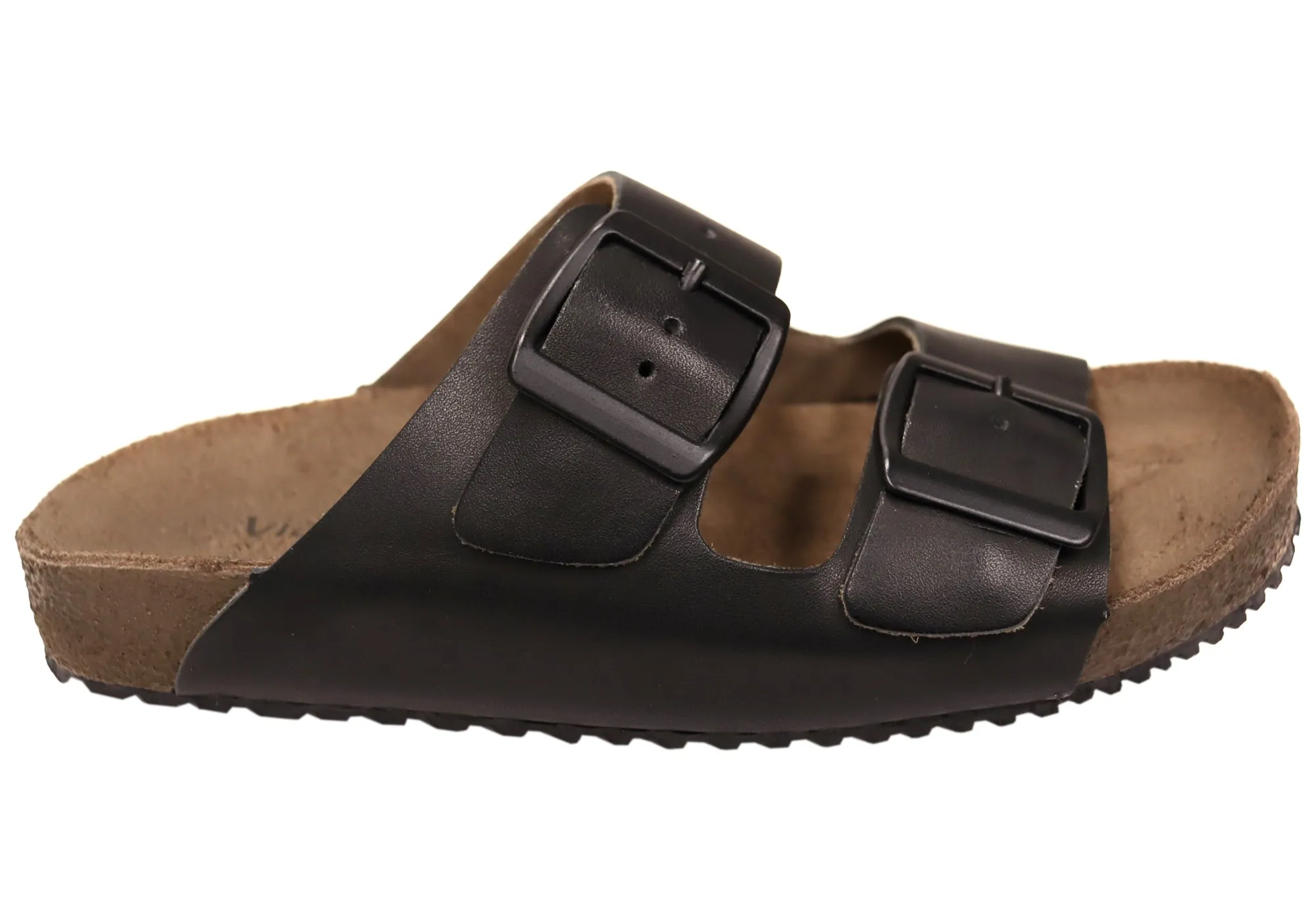 Comfortable Footwear for Beach Outdoor Wear Via Paula Hilda Womens Leather Comfort Slides Sandals Made in Brazil