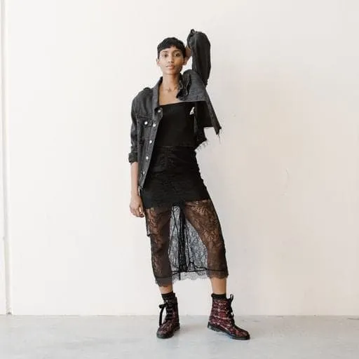 Mid Length Smart Design 'Billie' vegan combat boots by Zette Shoes - tartan lace