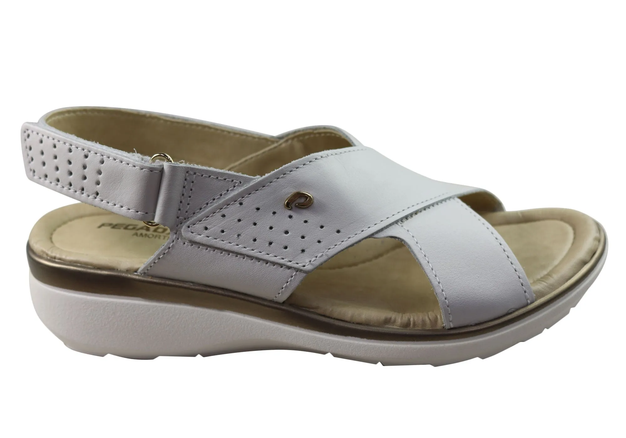 Red Bold Secure fit Pegada Paros Womens Comfortable Leather Sandals Made In Brazil