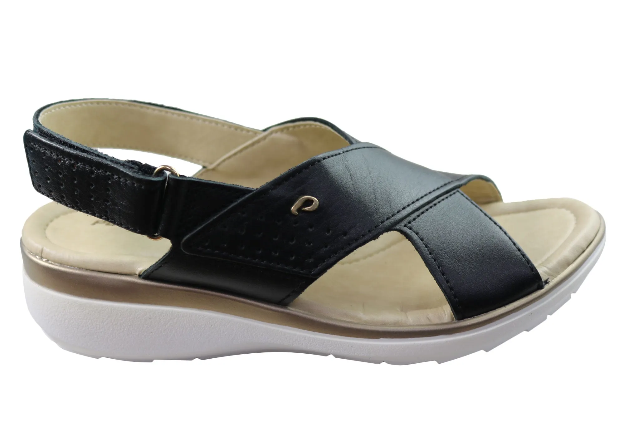 Comfortable Travel Snack Run Pegada Paros Womens Comfortable Leather Sandals Made In Brazil