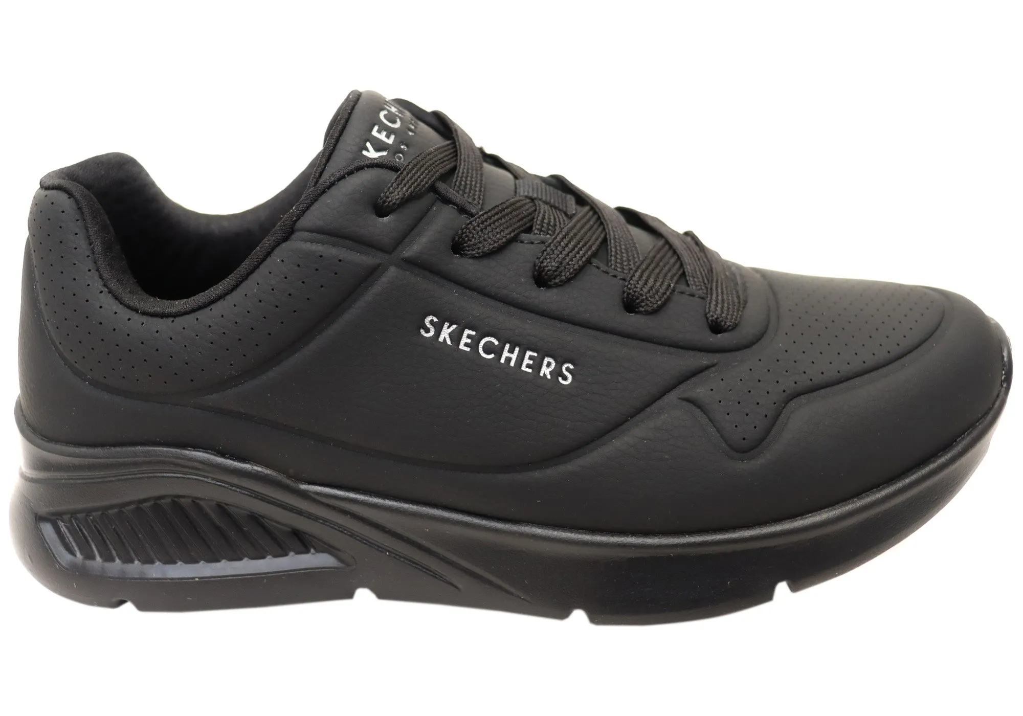 padded insole Quick Walk Skechers Mens Uno Lite Lite Work Comfortable Lace Up Shoes