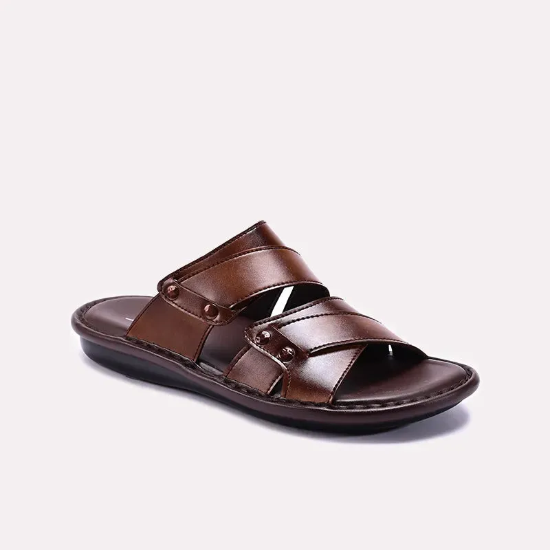 Mustard Glossy Casual Slippers Mens 0151023 Minimalist Design Comfortable Sandal