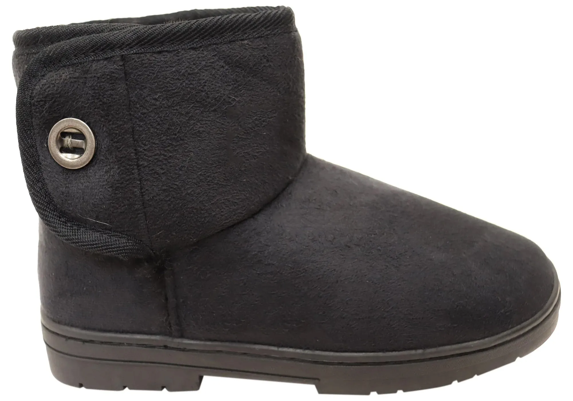 Scholl Orthaheel Fluffy II Womens Comfort Supportive Slippers Boots Resistant Layer