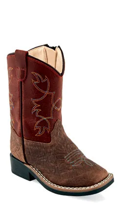 Shock Absorbing Backcountry Camper Bootie Cut Old West Tan Children's Boot