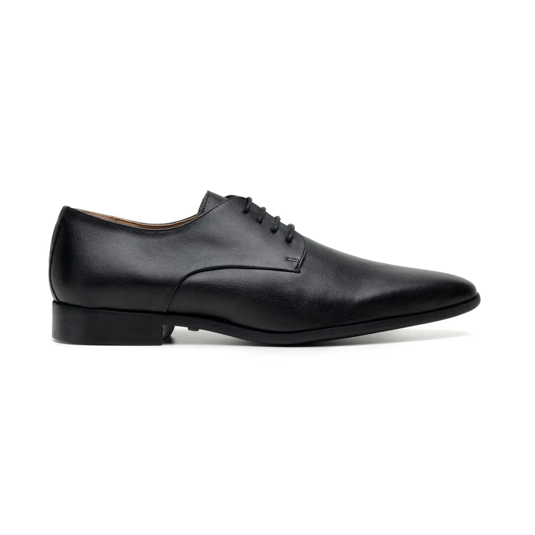Slip Resistant Outdoor Explorers Month Strong 'Nero' Men's Vegan Derby Shoe by Zette Shoes - Wide Fit EEE in Matte Black