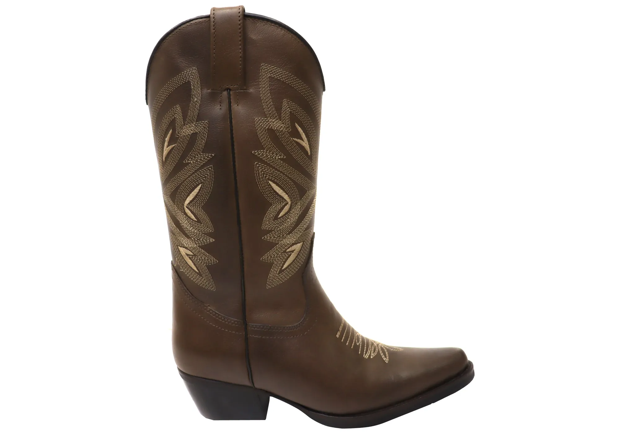 D Milton Eleanor Womens Comfortable Leather Western Cowboy Boots Feather Light Comfort Seeker